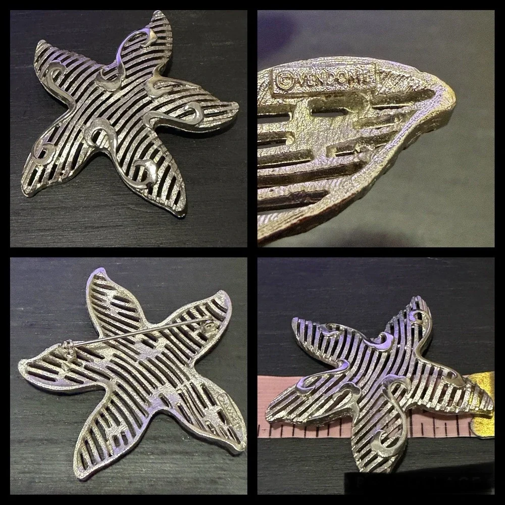 Vintage Signed Brooch Lot Vendome Monet Trifari Carolee Napier Crown Lot Of 6